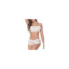 Ensemble lingerie blanc top bustier et shorty dentelle 